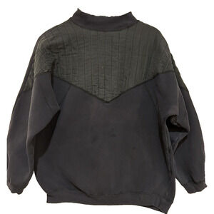 Vintage Men's Sync pullover sweater Black on Black Medium some spots one tiny